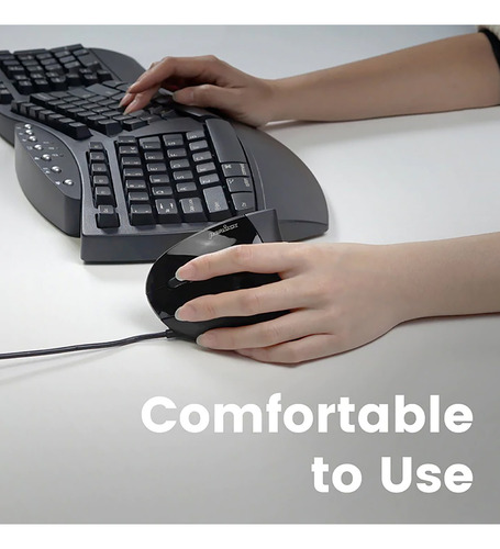 Mouse Zurdo Ergonómico Usb Perixx 513 1600 Dpi 6 Botones