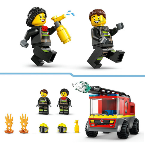 Lego City Camión De Bomberos Con Escalera Juguete 60463 82 Lego City