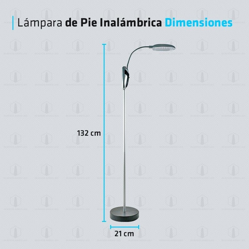 Lampara De Pie Led 16 Chips Velador Inalambrico 1.30 Cm 12-220v Altura Regulable Direccionable