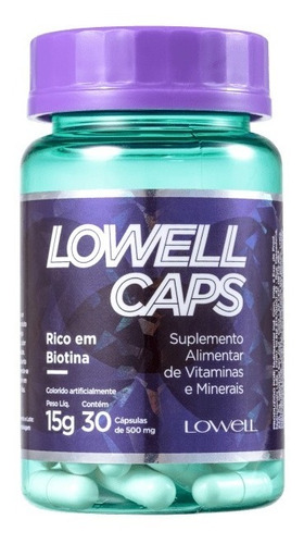 Lowell Caps Rico Em Biotina 30 Cápsulas