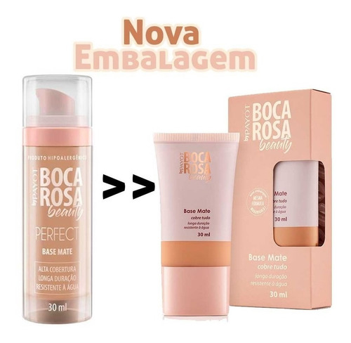 Imagem 4 de 4 de Base Líquida Matte Hd Boca Rosa - 5 Adriana