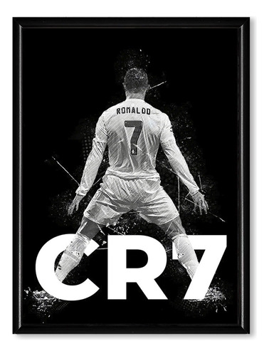 Messi Ronaldo Neymar Y Más Jugadores  Fútbol Cuadros C/marco Color Cr7 Ronaldo
