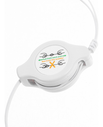 2 Unidades De Fones De Ouvido Retráteis Duplos Mp3
