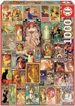 Comprar Collage Carteles Art Nouveau Rompecabezas 1000 Piezas Educa