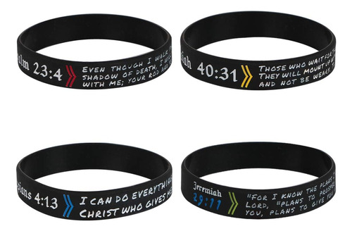 Kilofly 4pcs Escritura Cristiana Versículo De La Biblia Puls