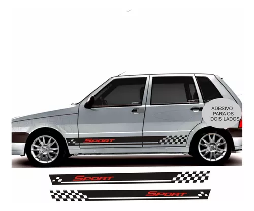 Adesivo Fiat Uno Abarth Faixa Lateral Carro Sport Imp353