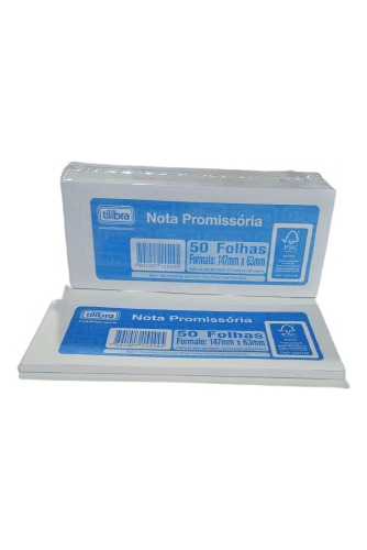 Nota Promissória Pequena Com 50 Folhas Pacote Com 10 Tilibra