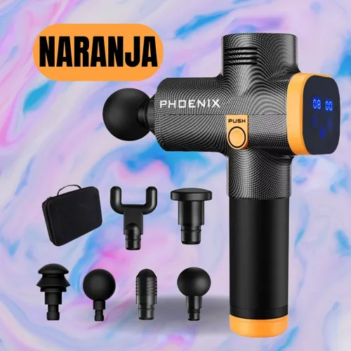Pistola De Percusi n masaje Phoenix Original Con 6 Cabezales