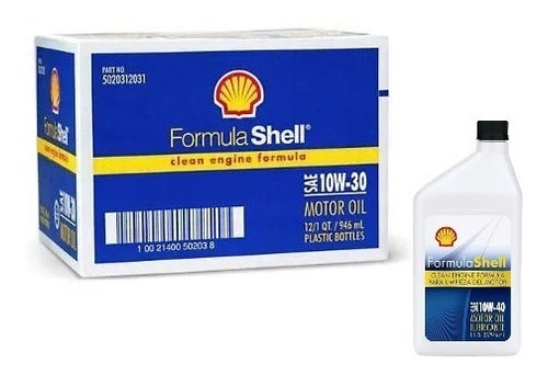 Aceite Mineral 10w40 Formula Shell Motor A Gasolina 1 Caja.