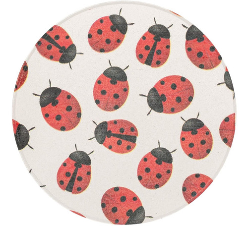 Ladybugs - Posavasos De Cerámica Absorbentes, 2.75 X 2.75 Pu