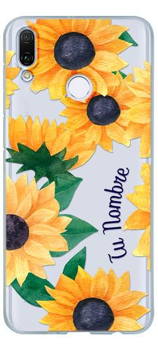 Funda Para Huawei Para Mujer Girasoles Con Nombre