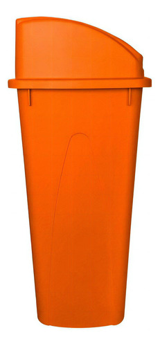 Bote De Basura 80l Tapa Balancín Frontal Color Naranja