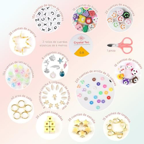 Cuentas De Arcilla Para Pulseras Kit Para Hacer Pulseras Diy