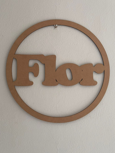 Logo Cuadro Nombres Mdf Madera Circular Cuadrado 39*39