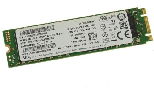 Sk Hynix 256gb Solid State Drive Ssd M.2 80mm Sc308 02p56m