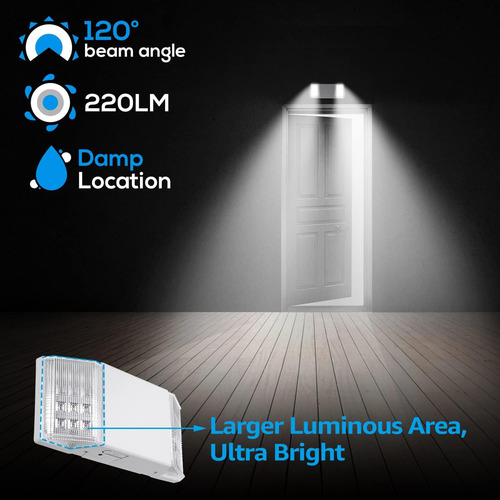 Luces of Emergence Led of 4 Units, Commercial Output Letters With Respaldo Battery