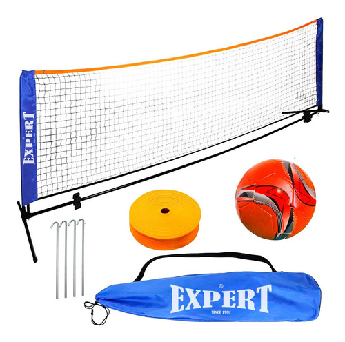 Set Red De Fútbol Tenis Playa + Soporte + Bolso - El Rey