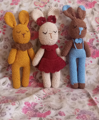 Conejitos Peluche/amigurumis Tejidos A Crochet.