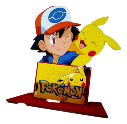 8 Centros Souvenirs Pokemon Picachu + 6 Portaretratos
