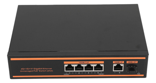 Mini Poe De 5 Puertos Gigabit 4, 1000 Mbps, 1 Gigabit De Enl