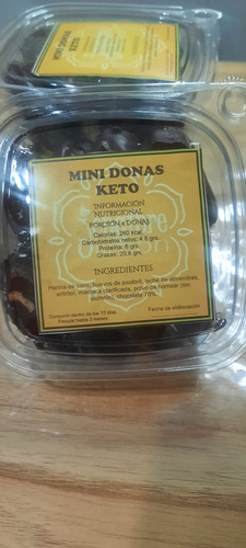 Donas Keto Glaseadas Jengibre Limón, 130 G En Pote