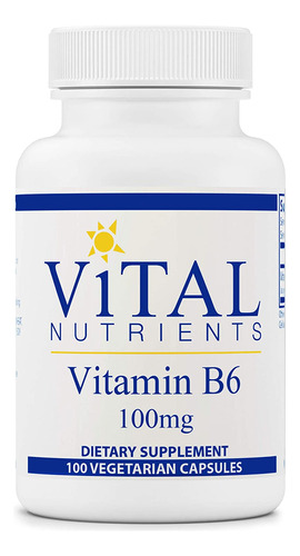 Nutrientes Vitales   Vitamina B6   Soporte De Nervios Y Musc