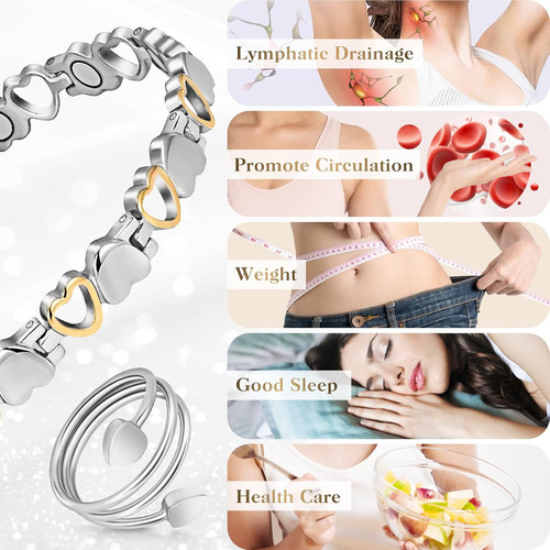 Pulsera Magnética De Desintoxicación Linfática, Pulsera De T