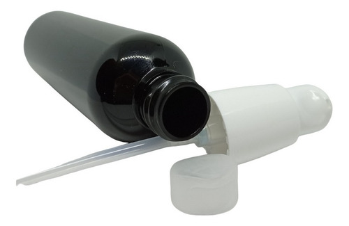 Botella Pet Ngr 125 Ml C/bomba De Maquillaje Blanco, 10 Pzas
