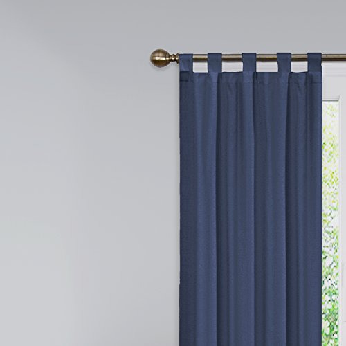 Cortinas Decorativas Modernas 2 Paneles 76 X 241 Cm Índigo