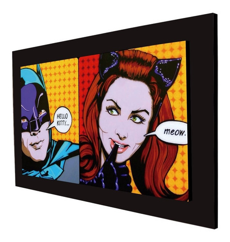 Cuadro 60x40cms Decorativo Batman Hellokitty+envío Gratis