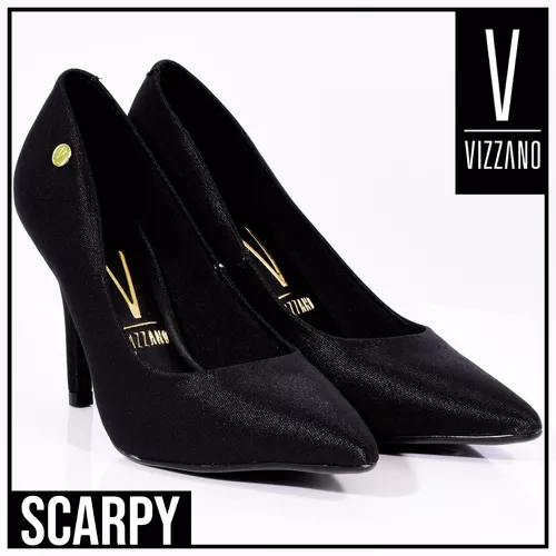 Zapatos Stiletto Full Negro De Saten Scarpy | Envío gratis