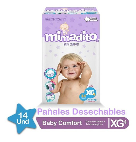 Pañales Desechables Baby Confort Talla Xg Mimadito