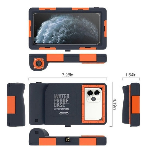 Zj Capa De Telefone Subaquática Impermeável Shellbox Com
