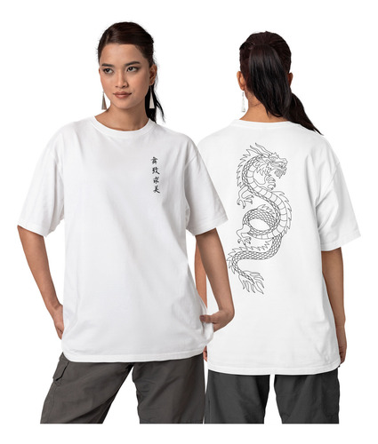 Playera Oversize Mujer Hombre Moda Casual Manga Corta