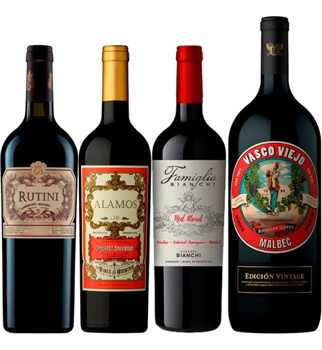 Vino Rutini + Alamos + Famiglia Bianchi + Vasco Viejo.