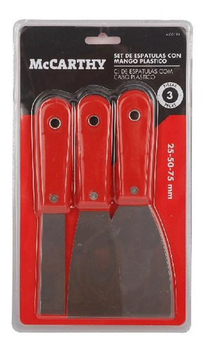 Set Espátulas Herramientas Para Durlock De Acero 25 50 75mm