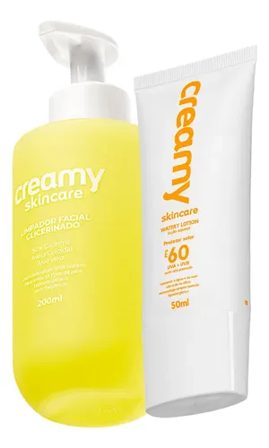 Kit Creamy Skincare Limpador Glicerinado+watery Lotion Fps60
