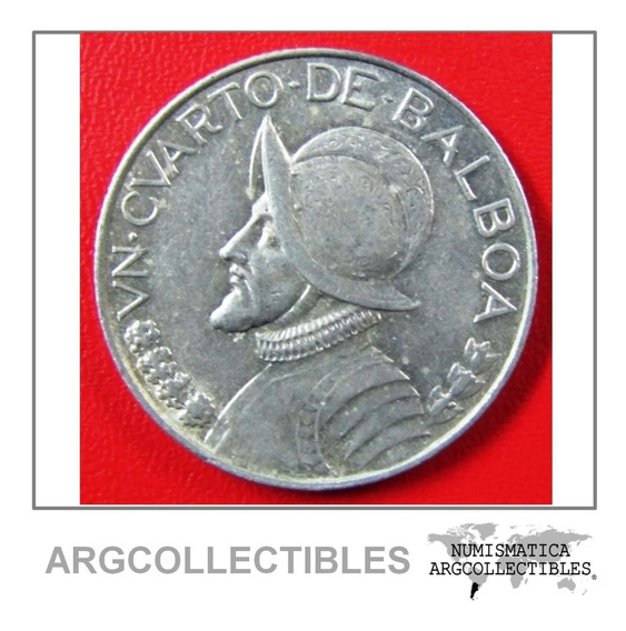 Panama _ quarto 1/4  de balboa 1947  moneta d'argento 