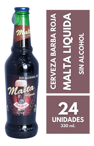 Cerveza Barba Roja Malta Sin Alcohol X 24 X 330ml. --