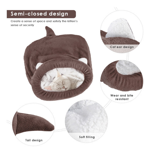 Cama Do Animal De Estimação Gatos Saco De Dormir Quente Acon