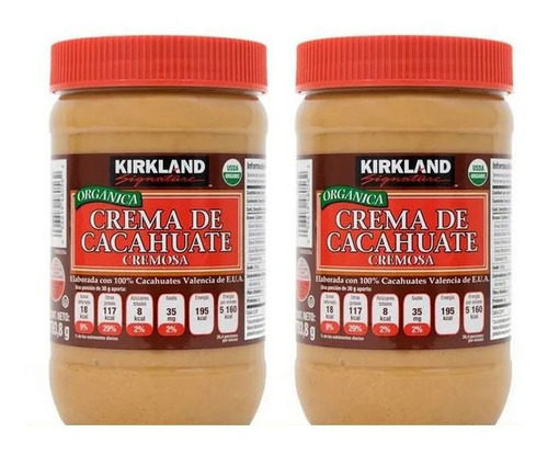 Crema De Cacahuate Orgánica Kirkland Signature 2 De 793.8 G