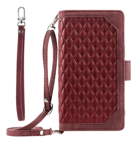 Funda Tipo Cartera De Piel Con Cierre Tipo Correa