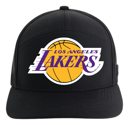Gorra Lakers Basketball 5 Paneles Premiun Black Xv