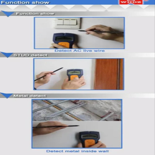 Scanner Parede Detector Obstaculos Fios Vigas Madeira Metal