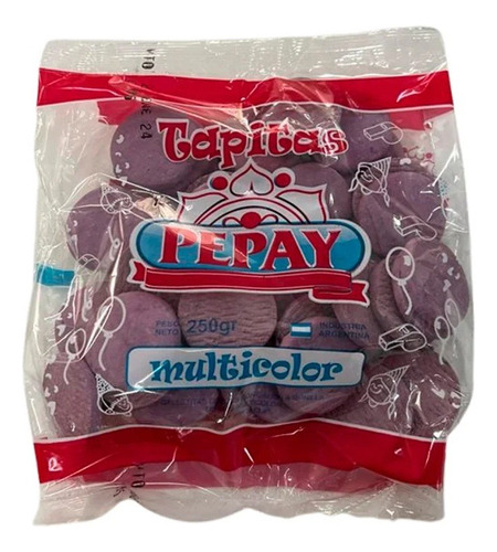 Tapita De Alfajor Pepay X 250 Grs - Varios Colores