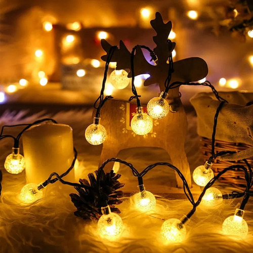 Guirnalda De Luces Led 5m Exterior 20 Focos Jardín Navidad