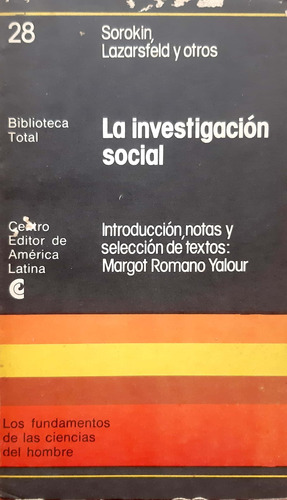 La Investigación Social Sorokin Centro Editor Usado #