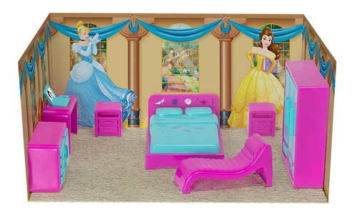 Imagem 1 de 5 de Casinha Boneca Brinquedo Mini Quarto Princesas Disney