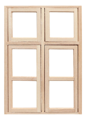 Ventana De Casa De Muñecas Con Decoración De Madera, A