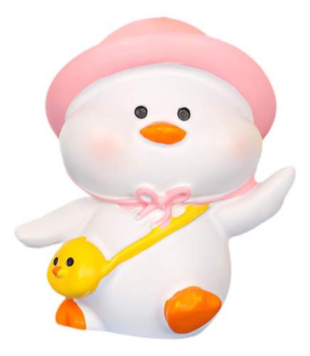 6 Figura De Dibujos Animados En Miniatura, Con Sombrero Rosa